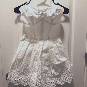 Hollister Strapless Eyelet Lace Dress, S